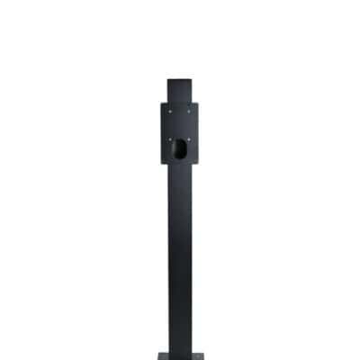 Robuuste black audio speakerpaal voor professionele geluidsinstallaties.