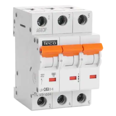 Veiligheidsschakelaar met automatische uitschakeling voor elektrische installaties.